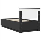  Krevetna konstrukcija Crna 100 x 200 cm Konstruirano drvo Slike