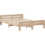 vidaXL Okvir kreveta bez madraca 140 x 200 cm od masivne borovine | shoptok.hr