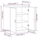  Komoda siva 65 5 x 40 x 75 cm od masivne borovine | shoptok.hr