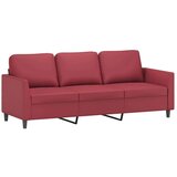  2-dijelni set sofa s jastucima boja vina od umjetne kože | shoptok.hr