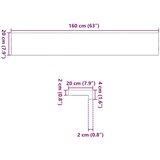  Prozorske klupice 2 kom tamnosmeđe 160x20x2 cm masivne hrast | shoptok.hr