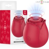 Intense KLITORALNI STIMULATOR Camellia Red - sesalni vibrator, vakuum, silikon, 10 načinov, vrtnica u