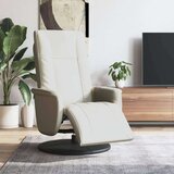  Naslonjač od umjetne kože s osloncem za noge krem | shoptok.hr