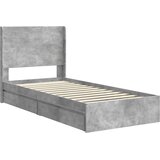 Krevetna konstrukcija s pohranom i uzglavljem Betonska siva 90 x 190 cm | Shoptok.si