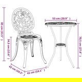  3-dijelni vrtni bistro set crni lijevani aluminij | shoptok.hr