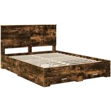  Konstrukcija postelje z vzglavjem Dimljeni oreh 150 x 200 cm, (5000103243) | Shoptok.si