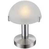 Globo stolna LED svjetiljka (3 W, Mat nikal, Bijela boja, Alabaster, Topla bijela)