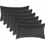  Presvlaka za jastuk 6 pcs HOUTEN Tamnosiva 40 x 70 cm Boucl&amp;eacute; Slike