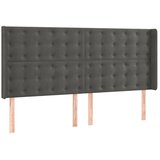 Krevet box spring s madracem LED tamnosivi 160x200 cm baršun | shoptok.hr