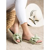 SMALL SWAN ECO LEATHER FLIP-FLOPS WITH BOW | Shoptok.si
