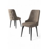 Hanah home set 4 stolice newa cappuccino black Cene