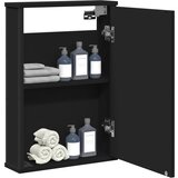 Maison Chic Kopalniška omarica - Kopalniški kabinet z ogledalom črna 42x12x60 cm inženirski les, (21794743) | Shoptok.si