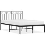  The Living Store Kovinski posteljni okvir z vzglavjem črn 120x200 cm - Posteljni Okvir, (21448854) | Shoptok.si
