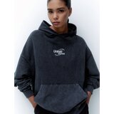 Pull&Bear Majica antracit / bela | Shoptok.si