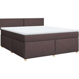 vidaXL Box spring postelja z vzmetnico temno rjava 180x200 cm blago, (21310536) | Shoptok.si