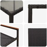  Vrtni set za objed 9 kom. Crna poliratan | shoptok.hr