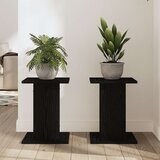 vidaXL Stojalo za rastline Črni hrast Les 30 x 30 x 40 cm | Shoptok.si
