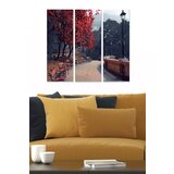 Wallity MDF1072829 multicolor decorative mdf painting (3 pieces) Cene