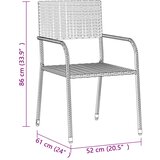  9-dijelni vanjski blagovaonski set od poliratana sivi | shoptok.hr