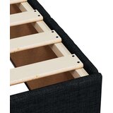 vidaXL Krevet s oprugama i madracem crni 180x200 cm od tkanine | shoptok.hr