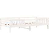  Set kreveta i klupe s krovom bijeli 80 x 200 cm borovina | shoptok.hr