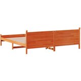  Posteljni okvir brez vzmetnice vošč. rjav 180x200 cm borovina | Shoptok.si