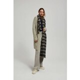 Marisse Black Checkered Scarf With Metallic Thread Cene