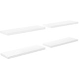 Maison Chic 4 kosi Lebdeče Stenske Police - Viseče police sijaj bele 80x23,5x3,8 cm MDF, (21793498) Cene