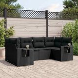  6-dijelni set vrtnih sofa od poliratana s jastucima smeđi | shoptok.hr