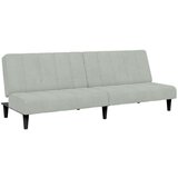  Kavč dvosed z ležiščem in stolčkom za noge svetlo siv žamet, (21228625) | Shoptok.si