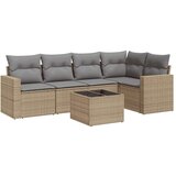  6-dijelni set vrtnih sofa s jastucima bež od poliratana | shoptok.hr