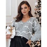 DStreet Sweter damski RIBBLOOM w kokardki grafitowy | Shoptok.si