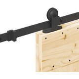 vidaXL Drsna vrata s kompletom vodil 85x210 cm trdna borovina | Shoptok.si