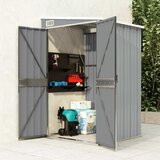  Zidno vrtno spremište sivo 118 x 100 x 178 cm pocinčani čelik | shoptok.hr