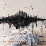  Foto tapeta - Big city - abstract city skyline in black watercolour style 250x175 Standard | shoptok.hr