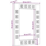  Zrcalo za kupaonicu Prirodna 50 x 70 x 3 cm Čvrsto drvo manga - Prirodna | shoptok.hr