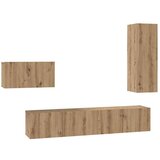 vidaXL Komplet TV omaric 4 pcs artisan hrast 30.5 x 30 x 90 cm | Shoptok.si