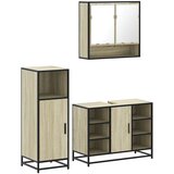vidaXL 3-dijelni set kupaonskog namještaja boja hrasta sonome drveni | shoptok.hr