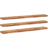  Plutajuće police 3 kom 120x20x4 cm Masivno drvo akacije s uljnim premazom | Shoptok.si