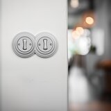  Kliklap - Retro dvostruki jednopolni prekidač sa ramom br. 1, keramička bela | Eponuda.com