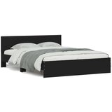 vidaXL Okvir za krevet s uzglavljem crni 150x200 cm | shoptok.hr