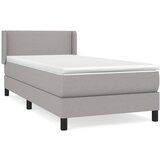 Maison Chic Box spring postelja - Vzmetna postelja z vzmetnico svetlo siva 90x200 cm blago SL13643, (21902653) Cene