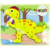  Wooden Puzzle Dinosaur Stegosaurus Yellow | shoptok.hr