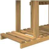  Stalak za biljke Bijela 123 x 25 x 114,5 cm Čvrsto drvo akacije | shoptok.hr