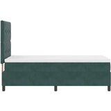 Box Postelja s škatlastim vzmetenjem z vzmetnico temno zelena 80x200 cm žamet, (22053943) | Shoptok.si