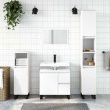 Maison Chic Kopalniška omarica - Kopalniški kabinet bela 65x33x60 cm inženirski les, (21794428) | Shoptok.si