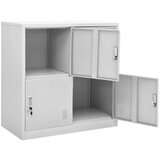  Omara s ključavnico 5 kosov svetlo siva 90x45x92,5 cm jeklo, (20764287) | Shoptok.si