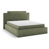 Micadoni Zelena oblazinjena zakonska postelja s prostorom za shranjevanje z letvenim dnom 160x200 cm Princess – | Shoptok.si