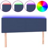 Maison Chic LED Posteljno vzglavje - Vzglavna omarica - Nočna omarica modro 144x5x78/88 cm blago, (21709847) Cene