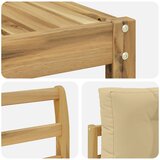  Set vanjskih sofa 5 kom. Bijela i bež Poliester | shoptok.hr